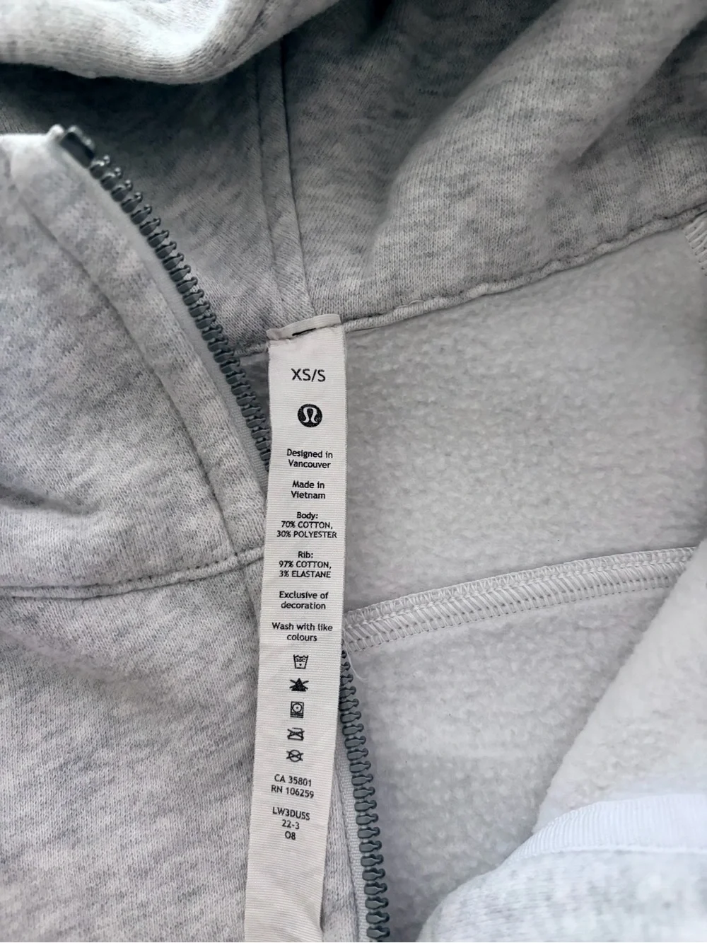 Lululemon Hawaii Shaka Graphic Scuba Half-Zip Hoodie in Gray - Size XS/S